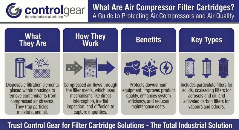 What are air compressor filter cartridges